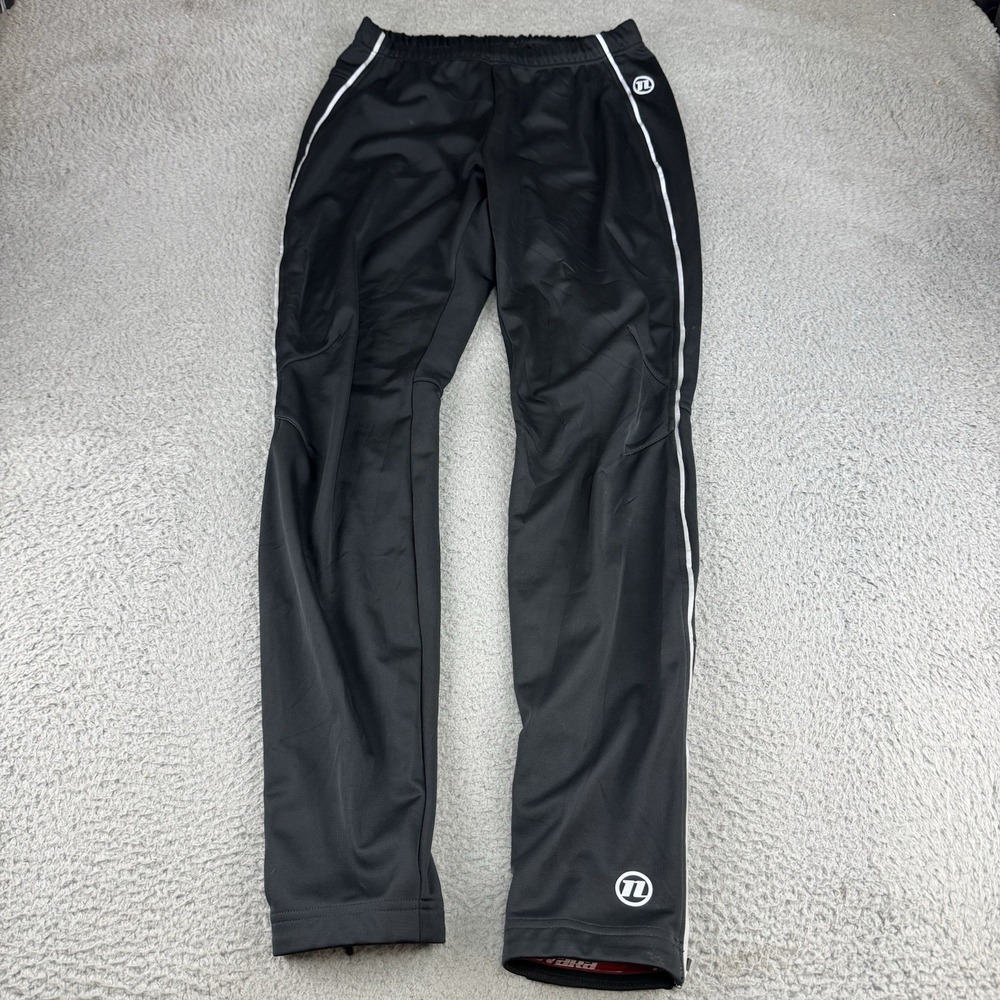 Novara Pants Mens M Cycling Pants Black Stretch Ankle‎ Zip Athletic Drawstring